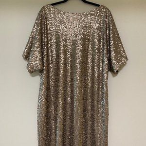 Gorgeous silver sequin cocktail dress